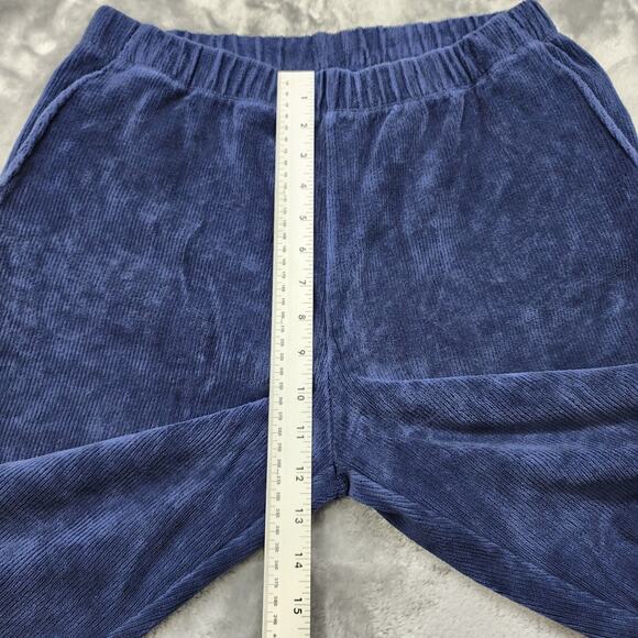 Lands End Pants Womens M Blue Stretch Corduroy Sport High Rise Pull On Casual - Picture 8 of 11